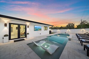 Outdoor pool, a heated pool