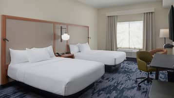 Desk, free WiFi, bed sheets