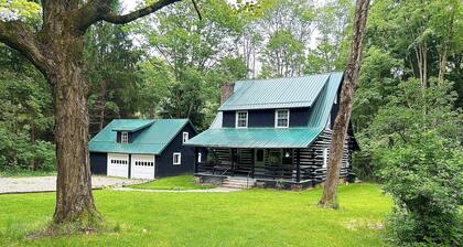 Original log cabin on 3 private acres, close to Laurel Mountain Ski Resort