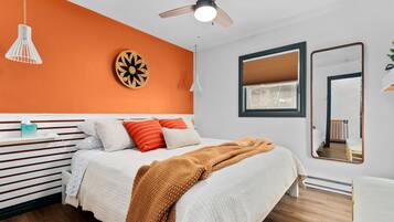 2 bedrooms, iron/ironing board, travel crib, free WiFi