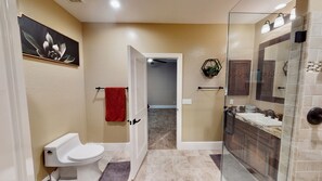 Hair dryer, towels