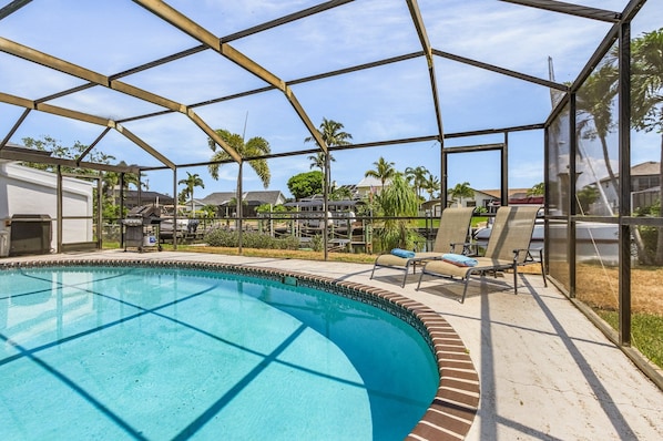 A heated pool