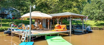 Waterfront Sparta Home w/ Game Room & Fire Pit!