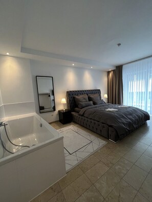 Luxury-Doppelzimmer | Bettwäsche aus ägyptischer Baumwolle, hochwertige Bettwaren
