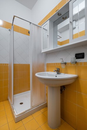 Dusche, Haartrockner, Bidet, Handtücher
