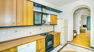 家庭公寓 | 私人廚房 | 微波爐、多士爐、烤盤、廚房用具/餐具/器皿