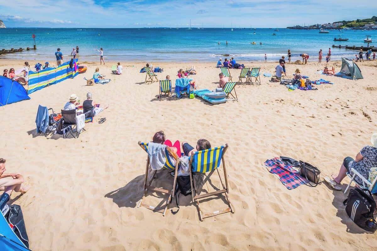 Vlak bij het strand
