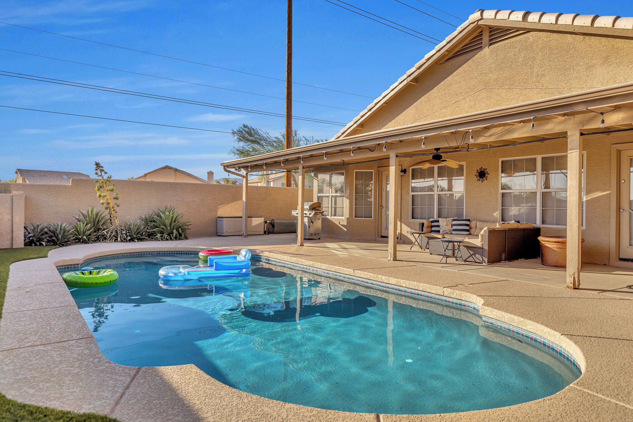 Outdoor pool, a heated pool