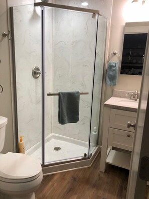 Bathtub, towels, toilet paper - Boyne Bungalow (Boyne City)