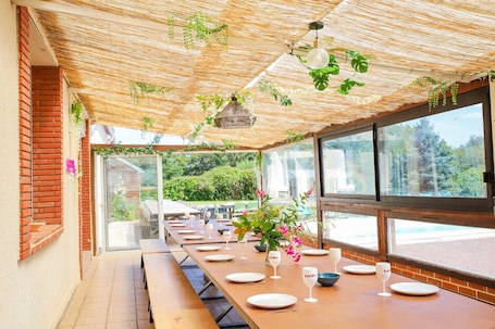 お食事. So Villa Le Tertre (41) - Heated pool - Nordic bath - 1h35 Paris - 44 p.