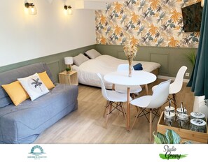 1 غرفة نوم وواي فاي وملاءات أسرّة