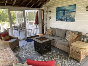 Terrace/patio - Historic intown waterfront w/PRIVATE dock & pool on 8.5 acres.  (Belfast)