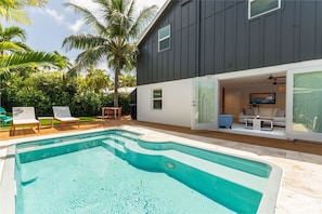 Outdoor pool, a heated pool