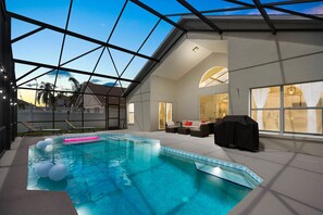 Outdoor pool, a heated pool