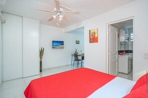 1 bedroom, iron/ironing board, travel crib, free WiFi