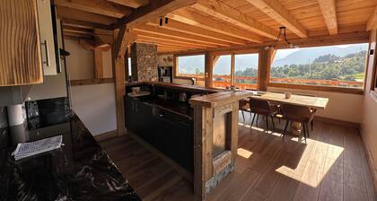 Chalet Mont Blanc view with outdoor jacuzzi