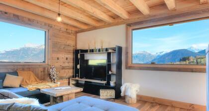 Chalet Mont Blanc view with outdoor jacuzzi