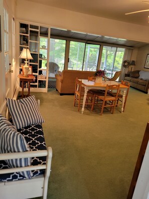 Smart TV, fireplace, DVD player, books - Water Front Cottage on Pine Creek Gorge and Rail Trail! (Jersey Shore)