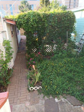 Property grounds - Studio apartment. Pet friendly. One block from UTMB. Long term booking available (Galveston)