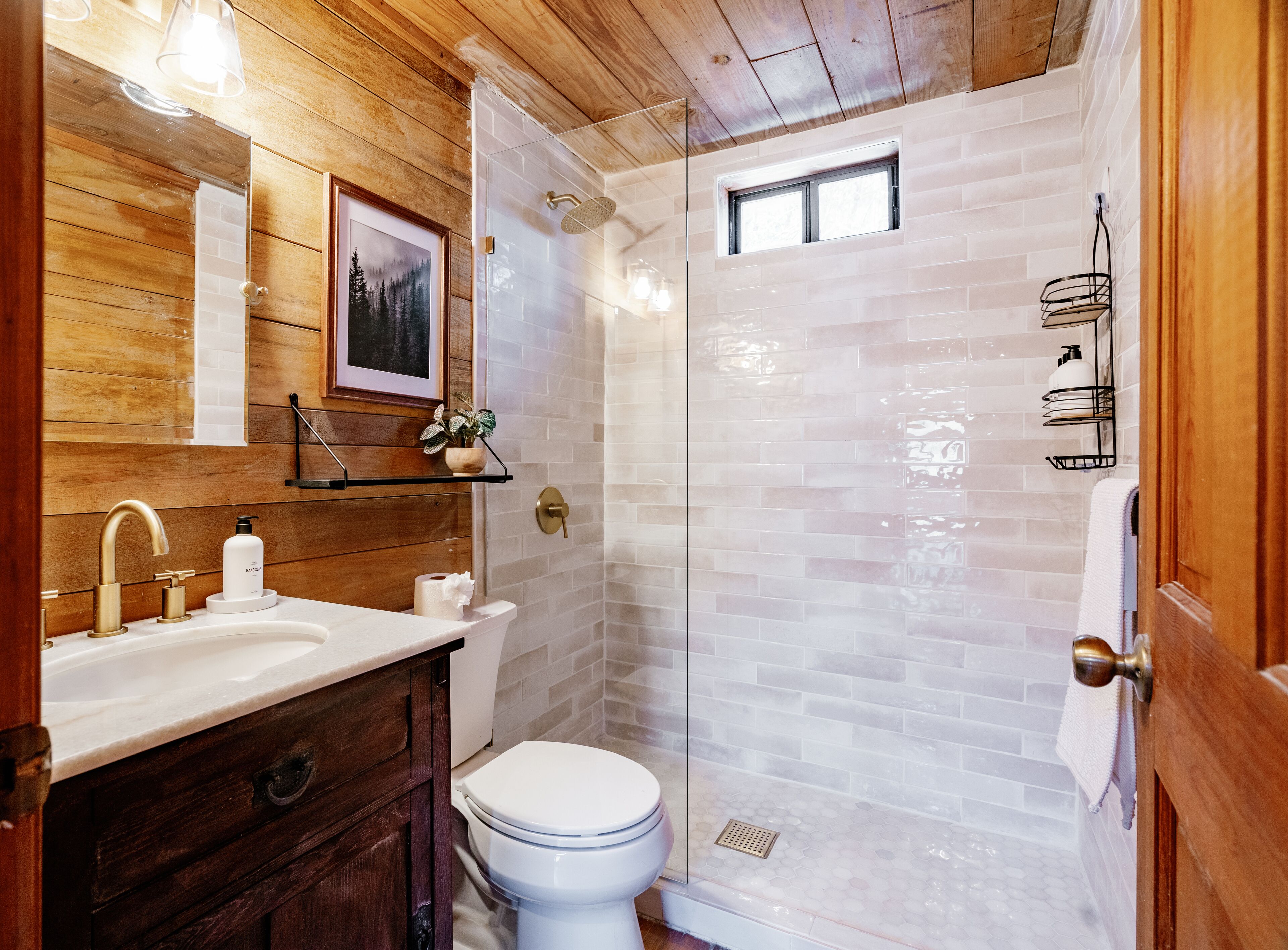 main floor bathroom (easy walk in shower)