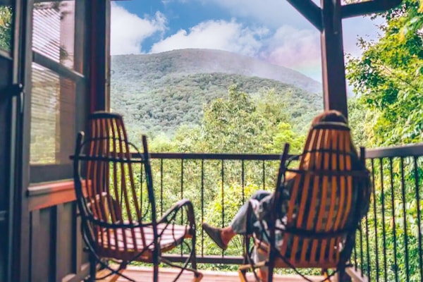 View of the mountains from the porch