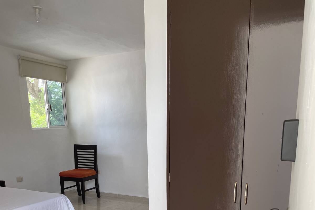 Down comforters, blackout drapes, WiFi (free), bed sheets
