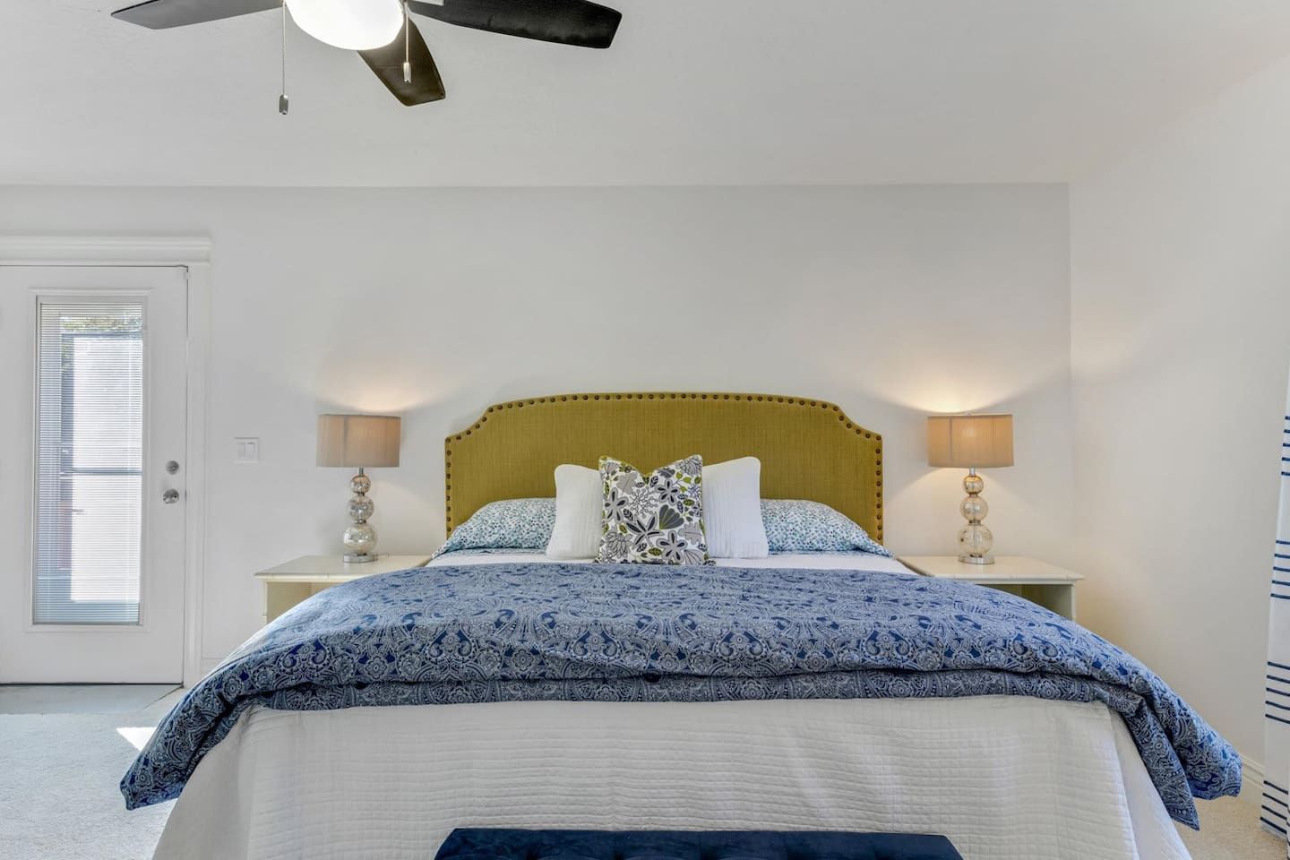 Primary king bedroom with its own exterior door