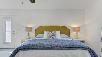 Primary king bedroom with its own exterior door