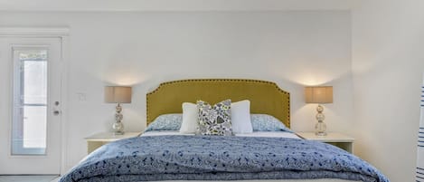 Primary king bedroom with its own exterior door
