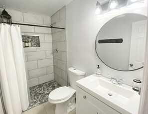 Hair dryer, towels, soap, shampoo - Southern Exposure Island Bungalow Pets Welcome! (Merritt Island)