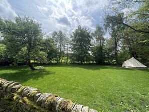 Cabin, 1 Queen Bed | Property grounds - Heage Hall Farm Tipi Farm Stay on Private 30 Acres (Belper)