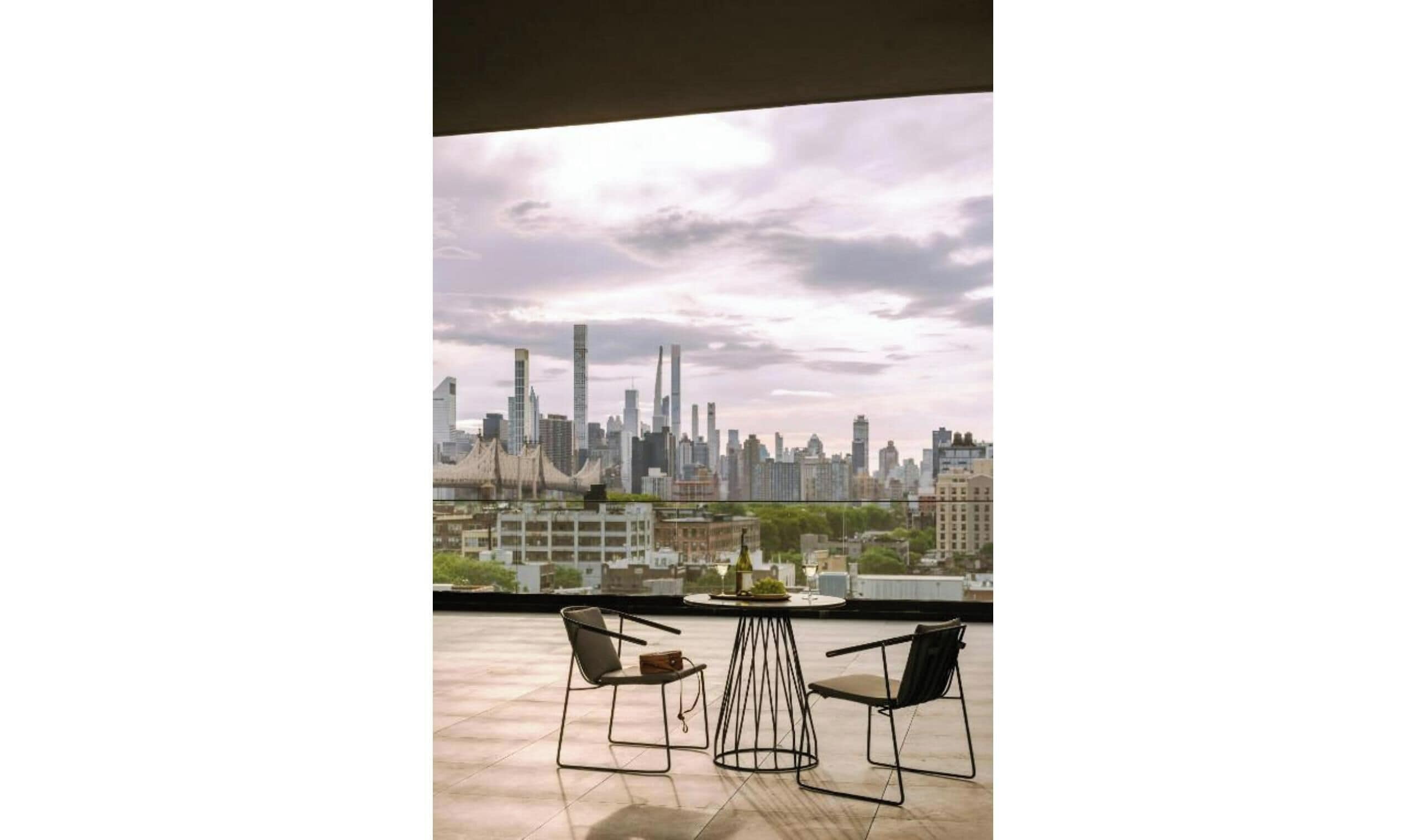 Chambre, 2 lits doubles, côté cour intérieure | Terrasse/Patio