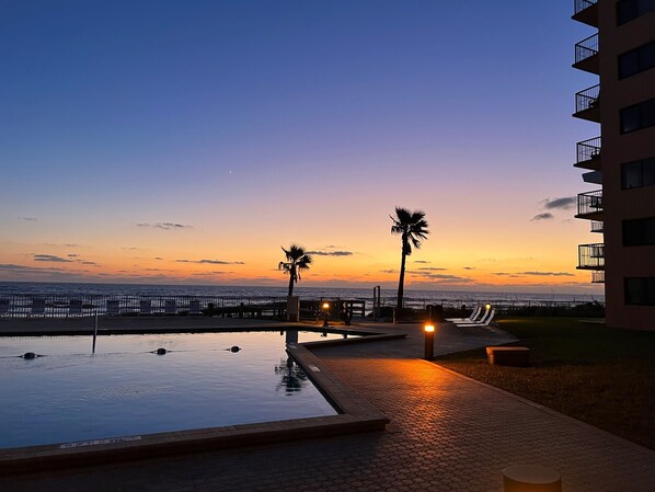 A heated pool
