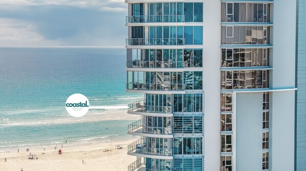 Beach nearby, sun loungers