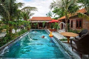 Villa | Pool | Outdoor pool, pool umbrellas, pool loungers - An Vien Hoi An Villa (Da Nang)