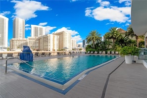 Outdoor pool, a heated pool