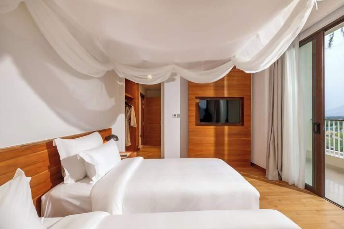 1 slaapkamer, een minibar, een kluis op de kamer, een bureau