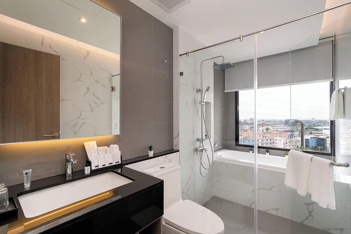 In-room safe, desk, blackout curtains, iron/ironing board