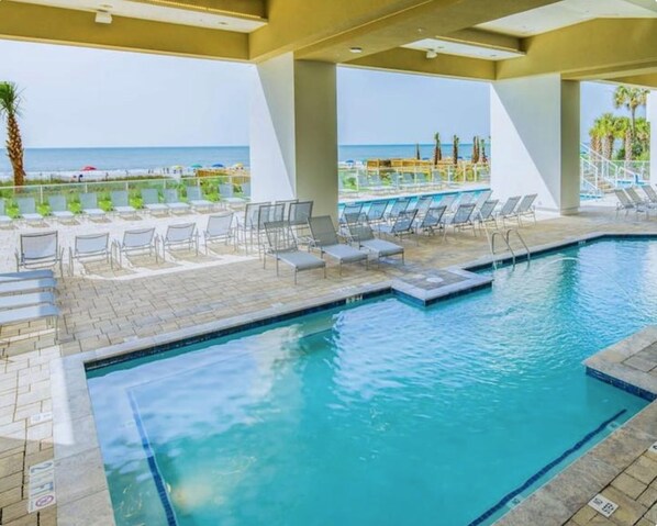 Indoor pool, outdoor pool