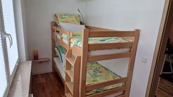 2 bedrooms, cots/infant beds, free WiFi, bed sheets