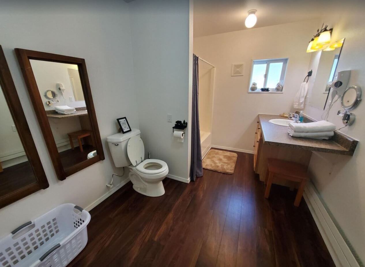 Combined shower/tub