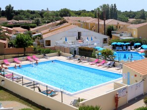 Pool - Air-conditioned apartment for 2 with pool and secure parking (Cap d'Agde naturisme)
