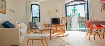 Elegant modern apartment with harbor views in Sauzon