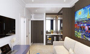 Junior kamer | Een minibar, een bureau, gratis wifi, beddengoed