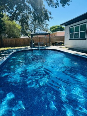 A heated pool