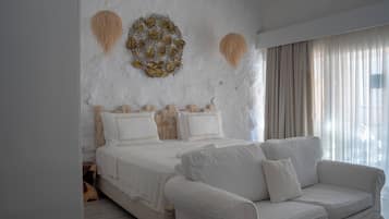 Terasli King Suite | 1 habitación, ropa de cama de alta calidad y decoración personalizada