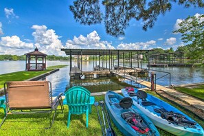 Relax by the serene lake with a peaceful paddle or enjoy a tranquil moment in the gazebo.