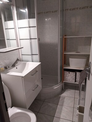 Shower, hair dryer