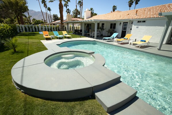 Outdoor pool, a heated pool