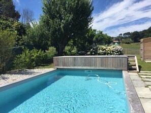 Piscine extérieure, piscine chauffée